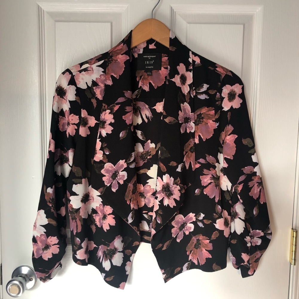 Iris floral blazer
